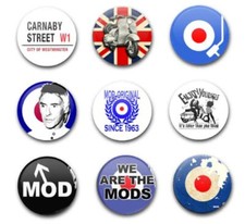 25mm 1" BUTTON BADGES x9 MOD
