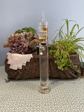 Vintage Tall Galileo Thermometer  17” Free Standing 7 floating coloured globes