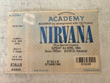 Nirvana Ticket Brixton 1994