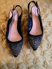 Comfort Plus Sling Back Sparkle Sandals Size 8 Wide Fit Worn Once