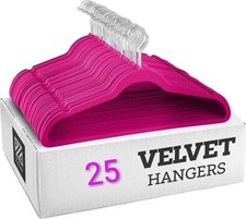 FLOCKED VELVET CLOTHES HANGERS