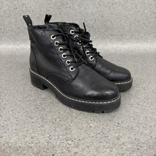 Carvela Boots Womens Size 5 UK Black Leather Trinket Lace Up Combat Biker