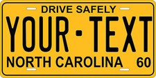 North carolina 1960 - carolina, license