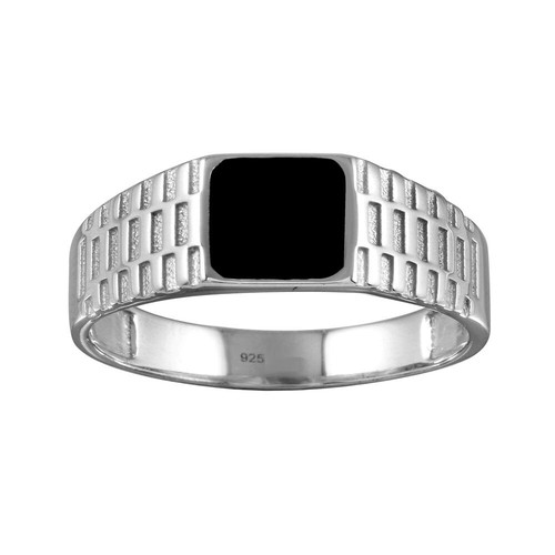 Men sterling silver black - silver,