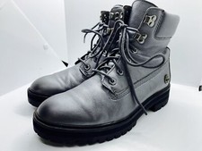 RRP: £160 Timberland 6inch Dark Silver Metallic Akita Leather Boots UK 6.5 VGC