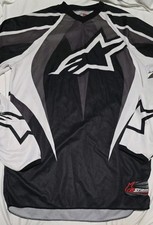 Alpinestars AStars MX Long Sleeve Jersey - Small 19" P2P Motorcross T-Shirt VTG 