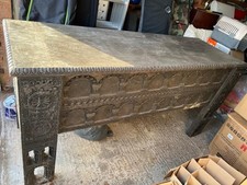 Carved Hardwood Coffee Trunk Chest Sideboard Storage