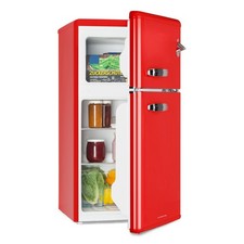 Upright Freezer Fridge Freestanding Food Chiller Home Kitchen Vegetable Box Red