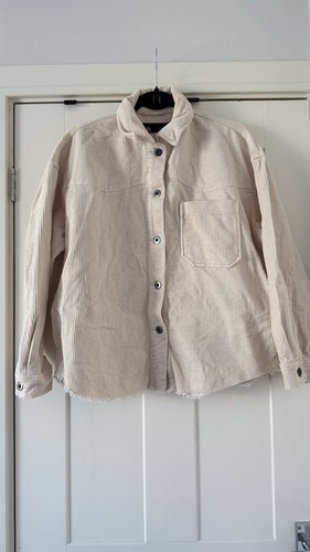 Zara cream corduroy overshirt - corduroy,