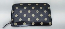 Lulu Guinness black & white spotty zip around purse wallet NEW