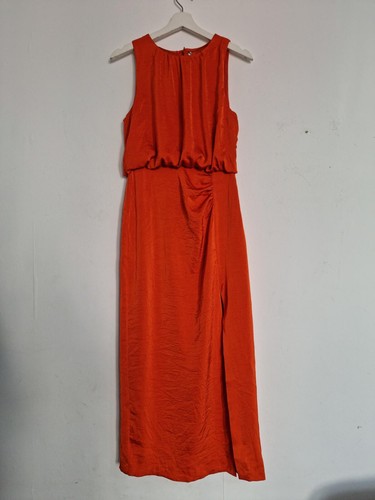 Zara orange gathered - zara,
