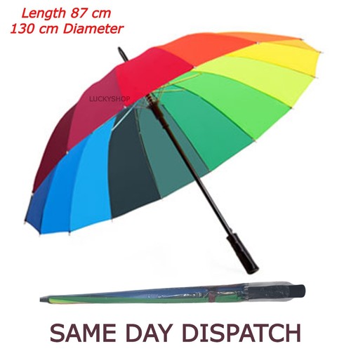 130cm rainbow umbrella auto - rainbow,
