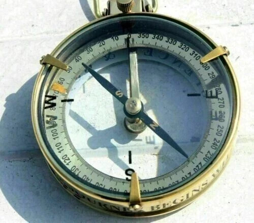 Compass brass vintage wwii - compass,