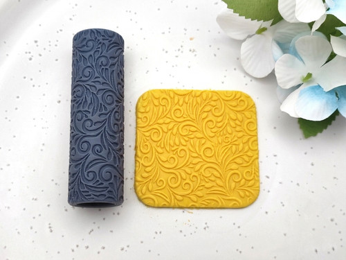 Floral tendrils texture roller - tendrils,