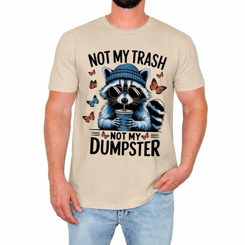 Funny raccoon mens shirt - raccoon,