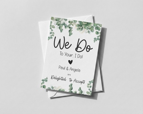 Personalised wedding rsvp card - personalised,