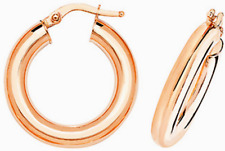 9CT ROSE GOLD EARRINGS 22mm