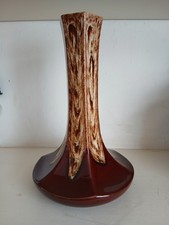 1970s Browm Melba Ware Vase 30cm