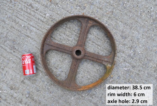 Old vintage cast iron - old, wheel