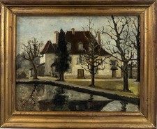 Antique Painting : View Of A
