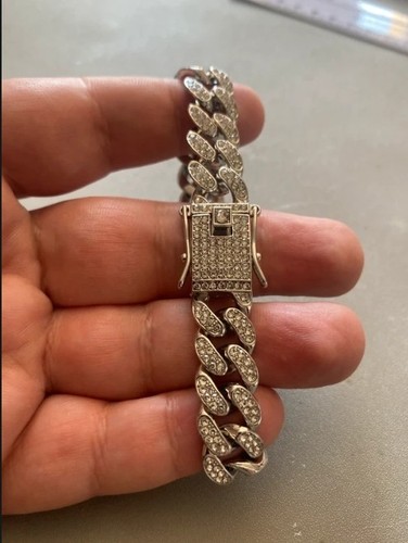 Iced out cuban link chain - link,