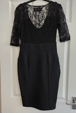 Stunning Ladies Kim Kardashian Black Lace Dress Size 10