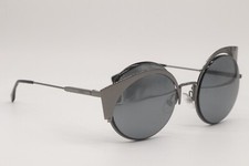 FENDI FF 0177/S KJ1T4 BLACK SILVER MIRRORED AUTHENTIC FRAMES SUNGLASSES 53-22 !