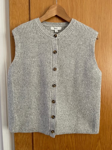Women knitted waistcoat - m&s,