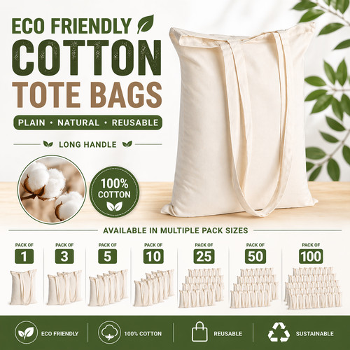 Cotton tote bags - natural, eco