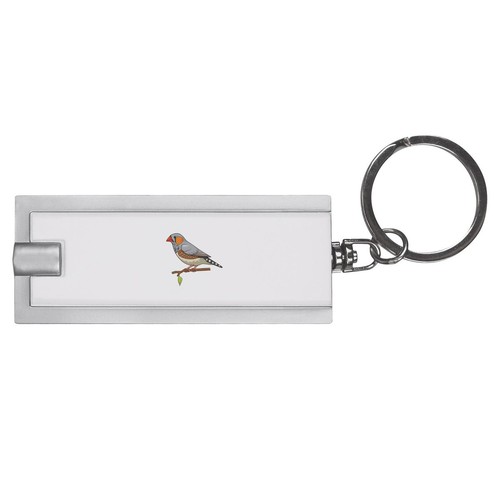 Zebra finch led keyring - led,