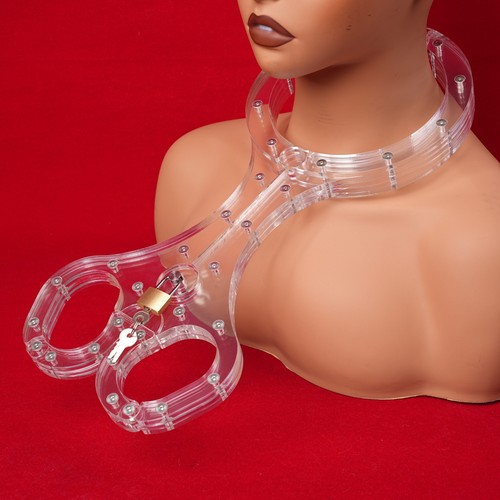 Clear flail pillory cangue - clear,