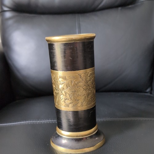 Vintage nakshi brass - brass, oval