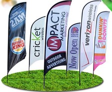 Feather flag Custom printed to