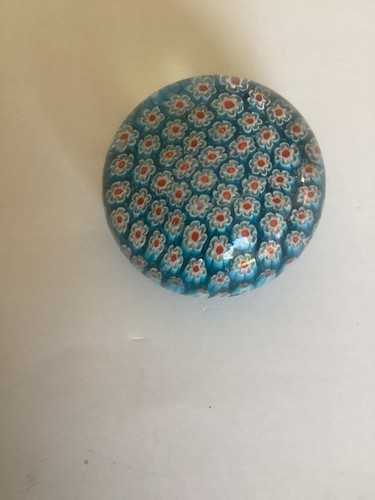 Small vintage millefiori blue - small,