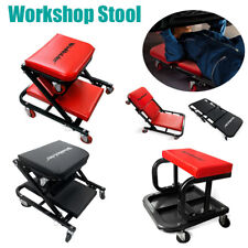 360° Creeper Seat Stool U-shaped + 2 IN 1 Rolling Padded Mechanics Work Stool