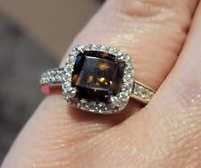 QVC Chocolate Diamond Diamonique Ring Size P [Pre-loved]