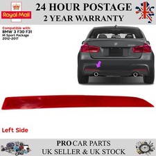 BMW 3 Series F30 F31 2012 - 2017 Rear Bumper Reflector Red Lens Left 63147847165