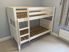 Stompa Classic Originals Bunk Bed, White Painted Pine Frame, 1 Mattress