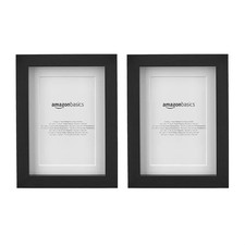 Amazon Basic Rectangular Photo Frame with Mat,13 cm x 18 cm matted to 15 x 10 cm