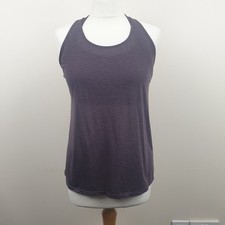 Sweaty Betty Tank Top Womens Small Grey Layered Stretch Sports Bra Logo Gym Vest