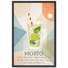 Mojito Cocktail Framed Wall