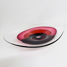 Vintage Studio Art Glass Teign Valley Display Bowl "Saturn" by Richard Glass