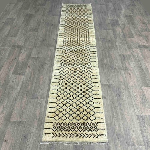Cream moroccan berber rug - cream,