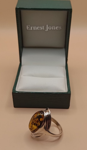 Baltic amber ring green - baltic,