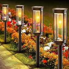 2-16Pack Solar LED Stake Lights Waterproof Garden Path Lighting Patio Outdoor UK