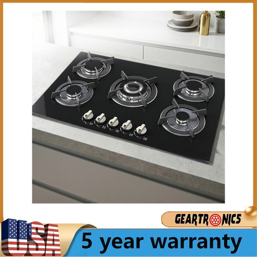 Modern gas hob - modern, glass