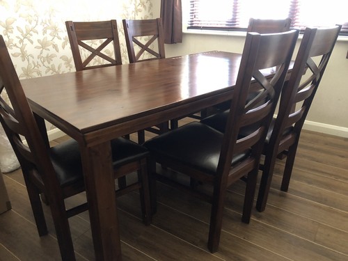 Dining table x6 chairs - table,