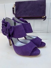 PURPLE SHOES BAG 5 38 mother of bride high heels wedding leather PHASE EIGHT