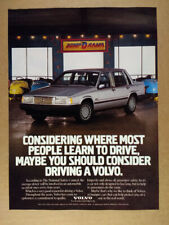 1990 Volvo 740 Sedan Dodgem Bumper Cars photo vintage print Ad