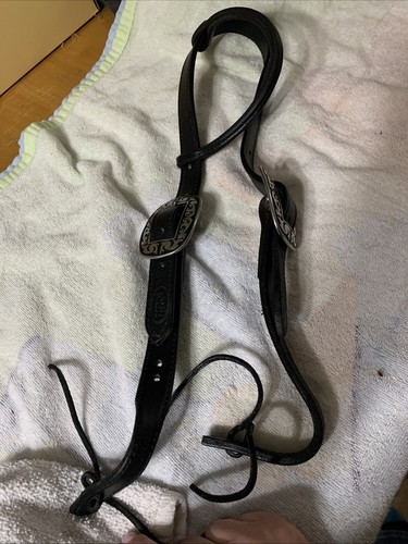 Black western headstall nwot - black,